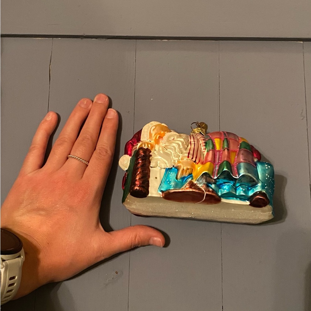 Christopher Radko Santa in bed ornament